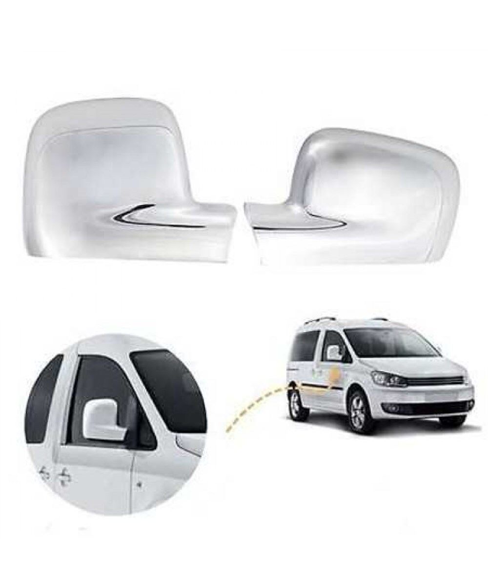AYNA KAPAĞI KROMU 2 PARÇA VOLKSWAGEN T5 2003-2010 CADDY 20104-2015 KOD:122-1