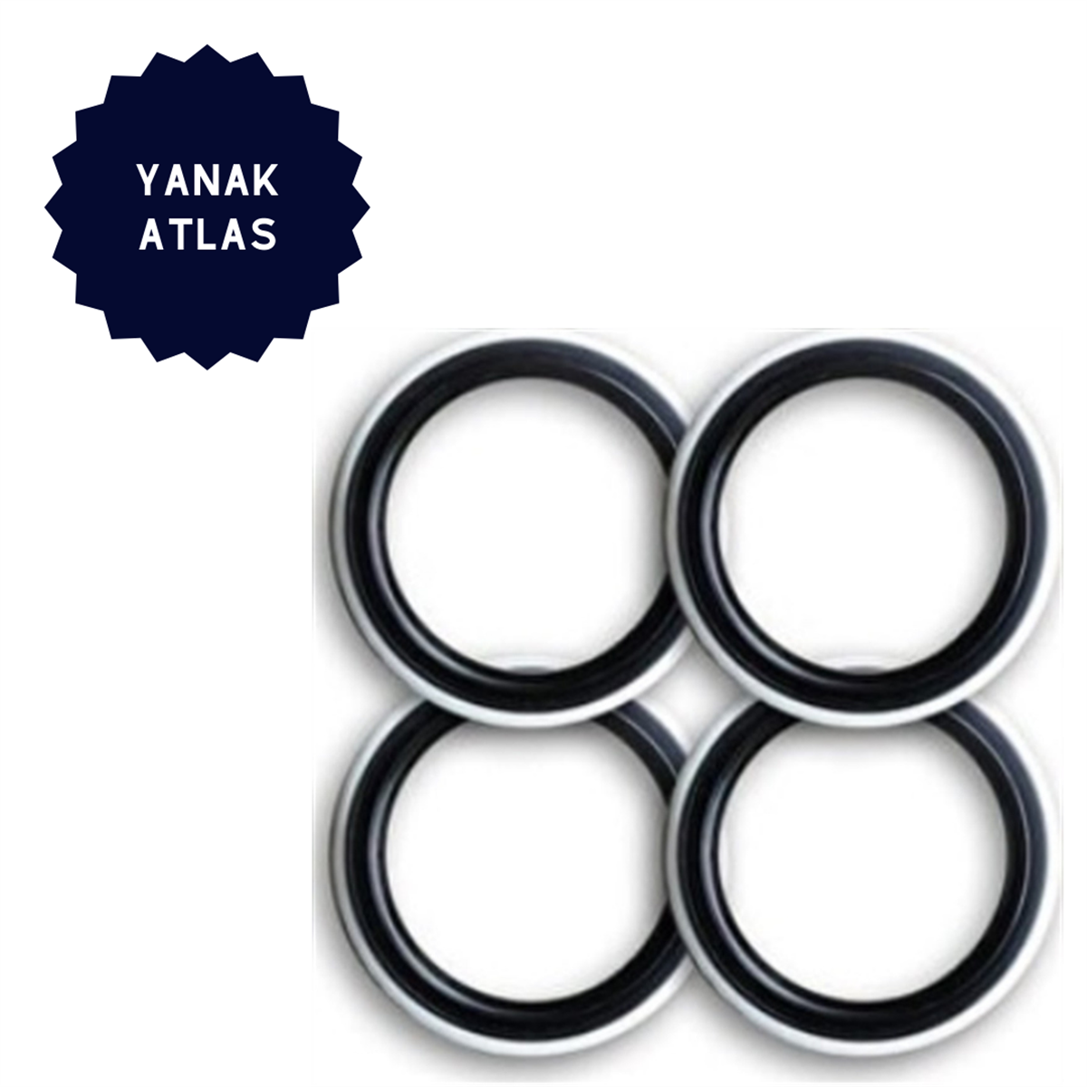 YANAK ATLAS 13 JANT SİYAH-BEYAZ 4 ADET KOD:YAN13