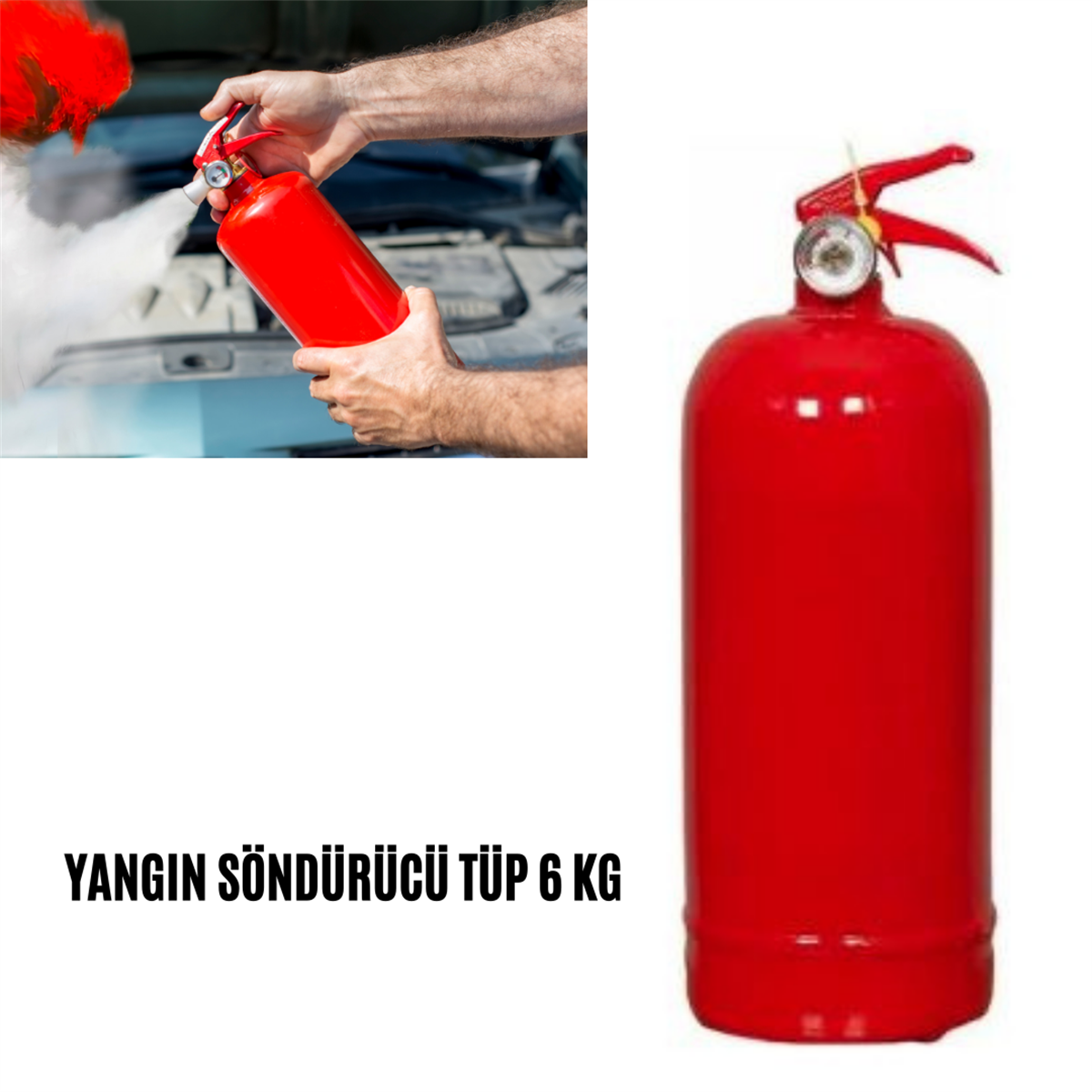 YANGIN TÜPÜ YANGIN SÖNDÜRÜCÜ 6 KG KOD:YAN6