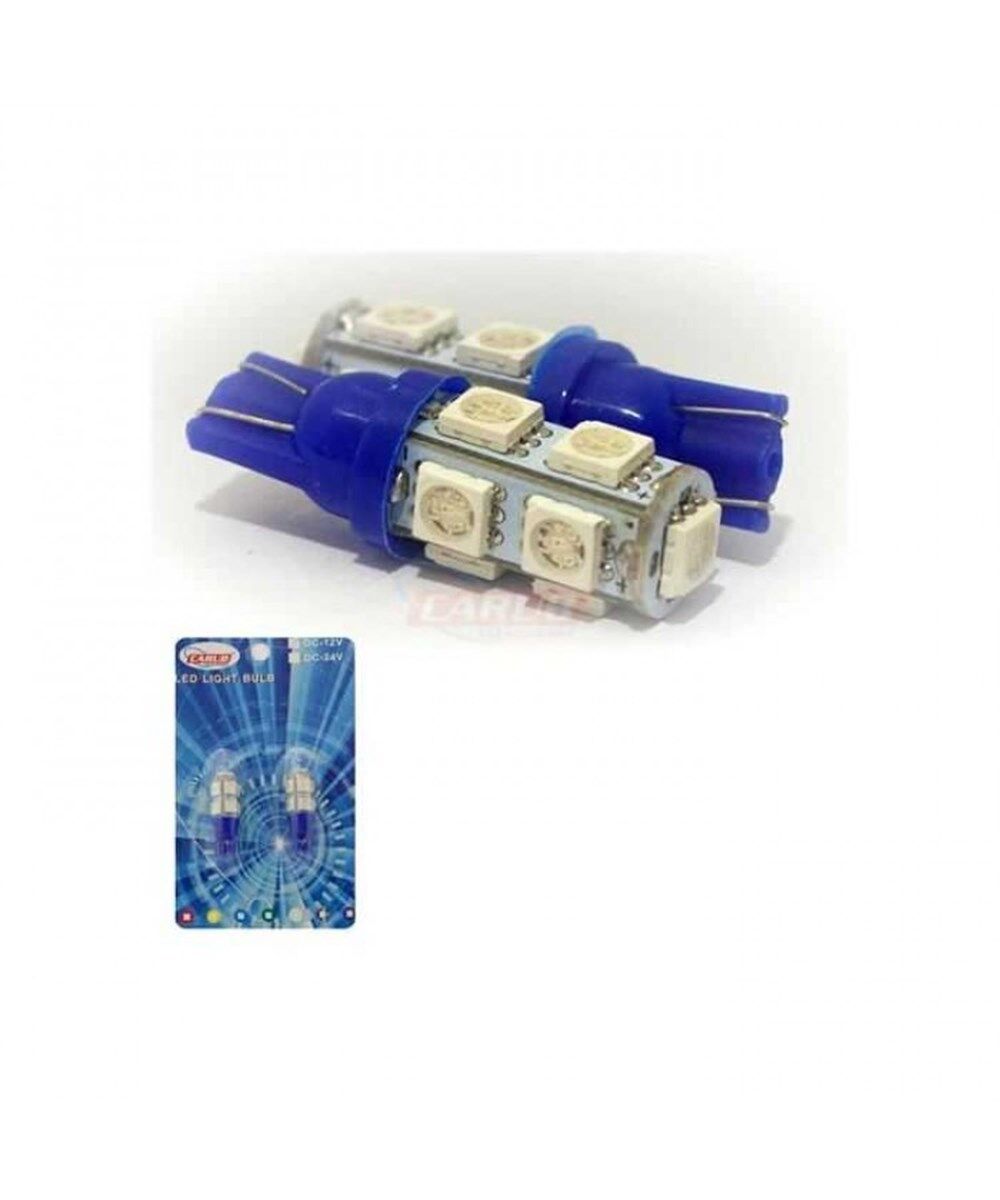 T10 AMPUL PARK LEDİ 12V 9 LEDLİ MAVİ TAKIM KOD:0400232