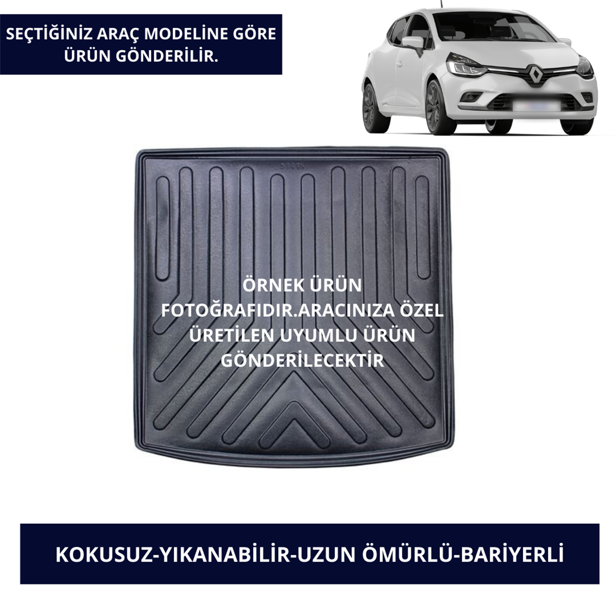 BAGAJ HAVUZU MODELLERİ RENAULT ARAÇLAR- SİYAH RENK 3