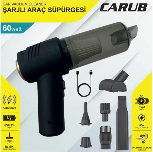 ARAÇ SÜPÜRGESİ 60W ŞARJLI LÜX KOD:0909011