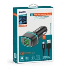 ÇAKMAK ŞARJ SOKETİ PD ÇİFT USB IPONE KABLOLU 30W KOD:1387-96