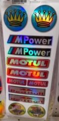 HOLOGRAM MOTOR SET 10 LU GRUP MOTUL YAZILAR KOD:1259