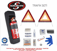 TRAFİK SETİ VE 1KG YANGIN SÖNDÜRÜCÜ BELGELİ EVA LÜX (TRAFİK YÖNETMELİĞİNE UYGUNDUR) KOD:TS4