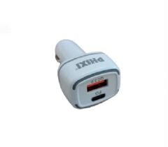 ÇAKMAK SOKETİ ÇİFT USB GİRİŞLİ BEYAZ PHİXİ KOD:1387-94