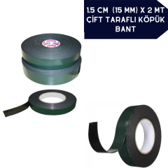ÇİFT TARAFLI BANT KÖPÜK 1,5CMX2MT KOD:6551203