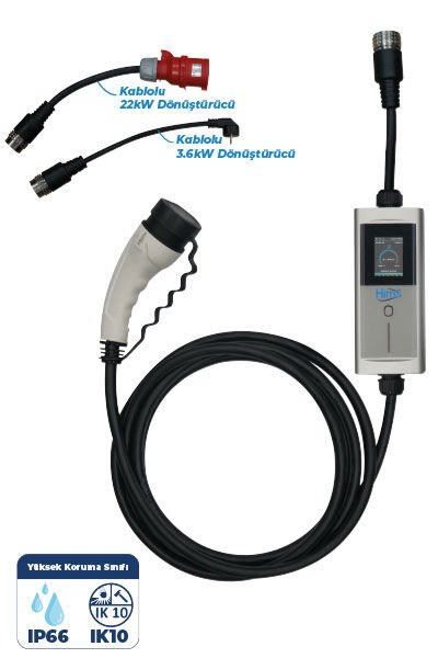 Hims HCTK-22-G 22kW Tip 2 Taşınabilir Mobil Elektrikli Araç Şarj İstasyonu