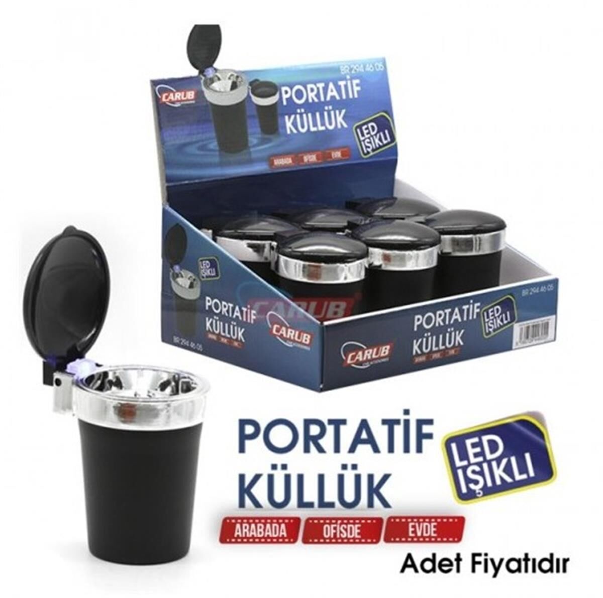 KÜLLÜK BLACK JETT LEDLİ KAPAKLI PORTATİF ST KOD:2944605