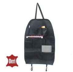 KOLTUK ARKASI ORGANİZER ÇANTA DERİ SİYAH KOD:5902213