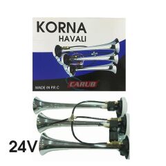 KORNA 24V 3'LÜ HAVALI ELEKTRİKLİ KROM KOD:2751581