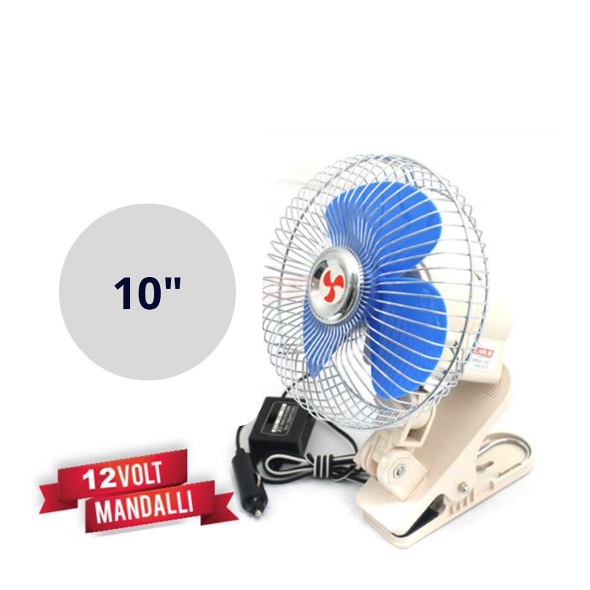 VANTİLATÖR 10İNÇ 12V MANDALLI KOD:6400404