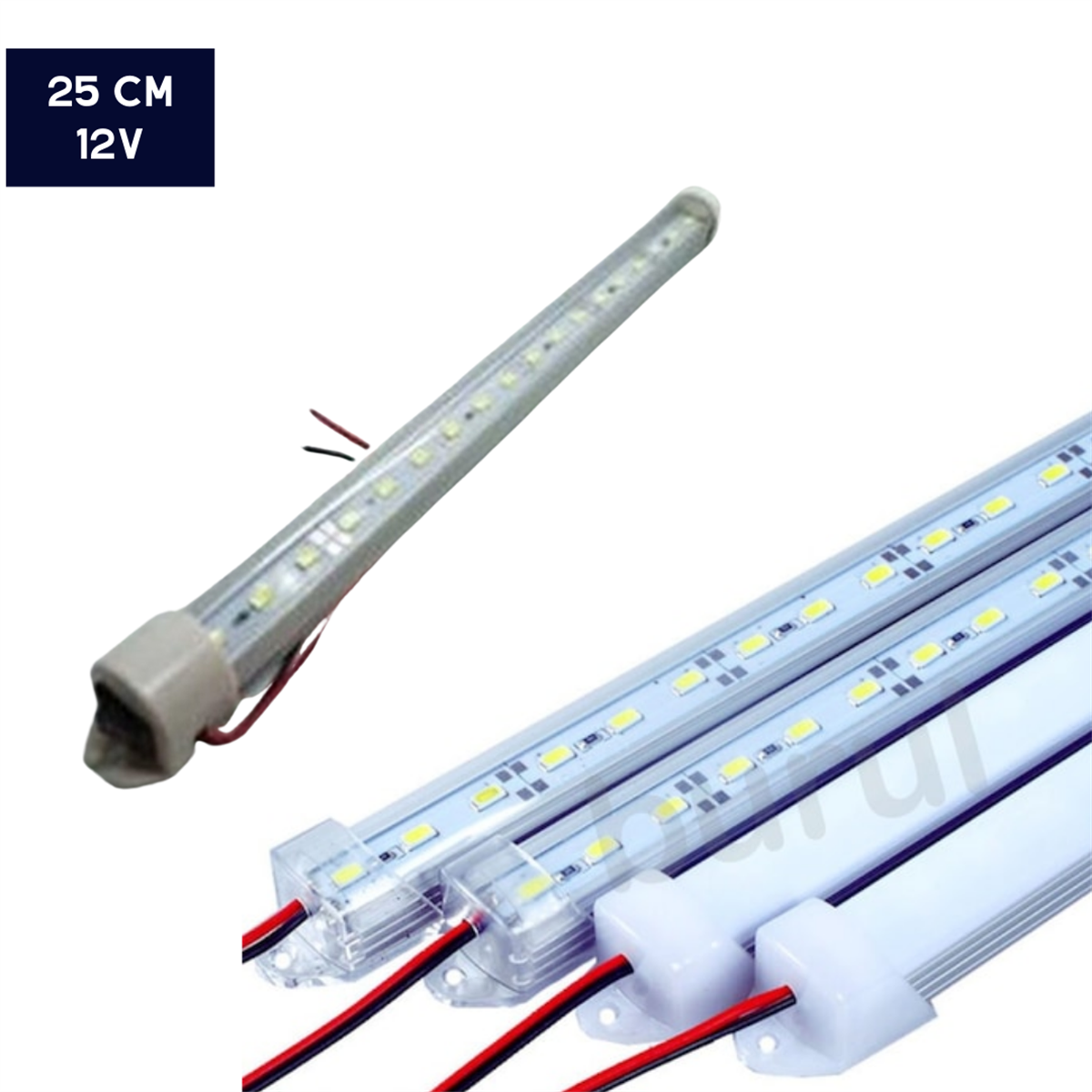 LAMBA TAVAN 12V ALİMİNYUM ANAHT.BEYAZ 25CM KOD:047B12V