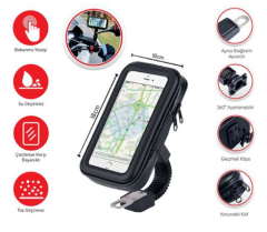 TELEFON TUTUCU MOTORSİKLET DERİ FERMUARLI 18X10CM KOD:5901964