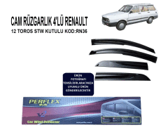 CAM RÜZGARLIK 4'LÜ RENAULT 12 TOROS STW KUTULU KOD:RN36