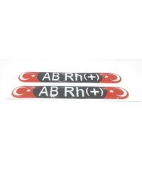 KAN GRUBU DAMLA ÇIKARTMA 1.8X11CM (2 ADET) KOD:800211