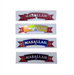 MAŞALLAH-BESMELE-ALLAH KORUSUN HOLOGRAM YAZI 2,5X13 ( 40 LI PAKET ) KOD:1247