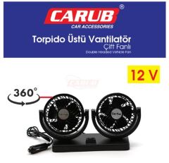 VANTİLATÖR 12V TORPİDO ÜSTÜ İKİ FANLI KOD:6400607