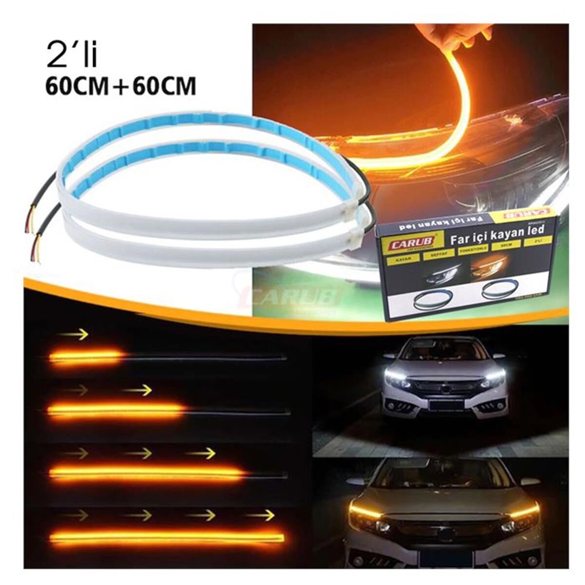 FAR İÇİ KAYAN LED 60 CM KOD:4625513